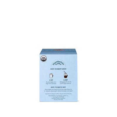 Organic Flavored Variety Cold Brew Singles Product Shot Back