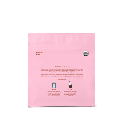 Organic Vanilla Cold Brew Elephant Large Coffee Bags Product Shot Back